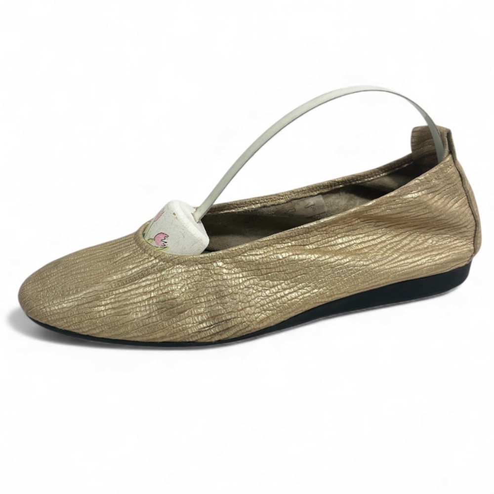 Arche Metallic Gold Ballet Flats Leather 39